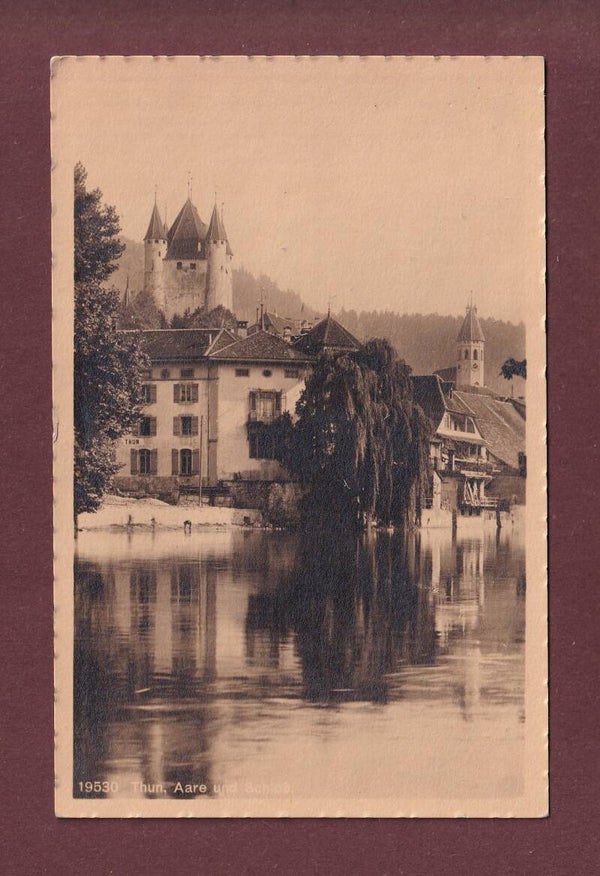 THUN - Aare und Schloss - 1918
