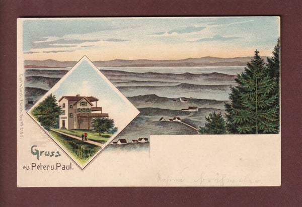 ST. GALLEN - Gruss aus Peter und Paul - Litho Künzli