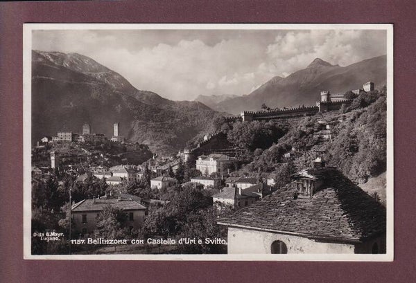 BELLINZONA - Parte con Castello d'Uri e Svitto - 1939