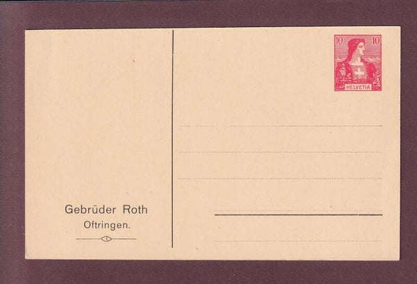 Carte postale pré-affranchie - HELVETIE - Roth Oftringen