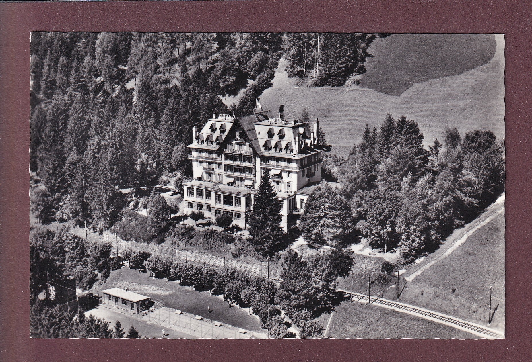 Vue aérienne - CHÂTEAU D'OEX - Grand Hôtel