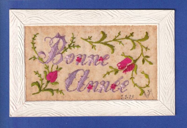 NOUVEL AN - Broderie - Fleurs - 1919