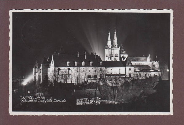 NEUCHÂTEL - Collégiale de nuit - 1942