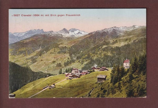 DAVOS - Clavadel - Blick gegen Frauenkirch - 1910