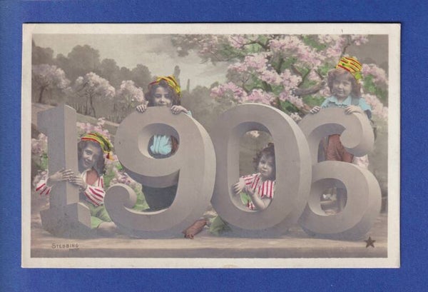 NOUVEL AN - Enfants - 1906