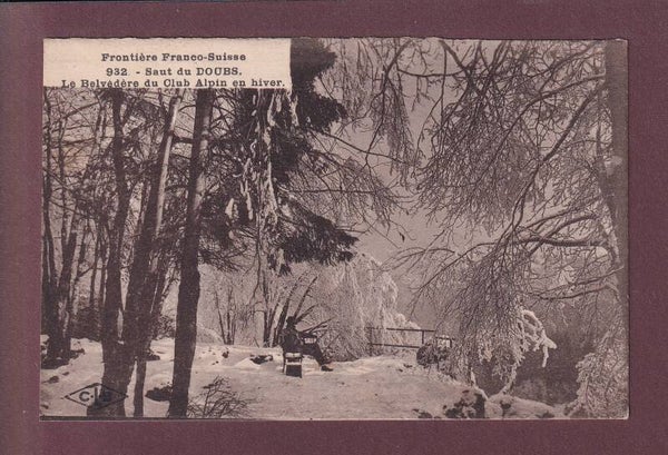 Les Brenets - SAUT DU DOUBS - Le Belvédère en hiver