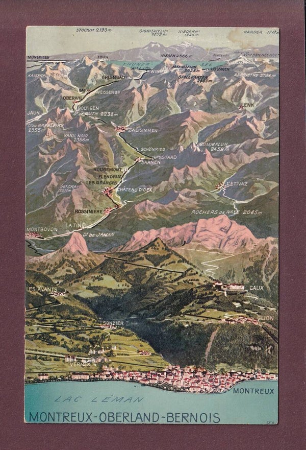 Ligne MOB - Montreux Oberland Bernois - 1911
