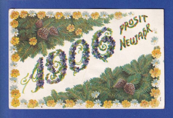 NEUJAHR - Blumen - 1906