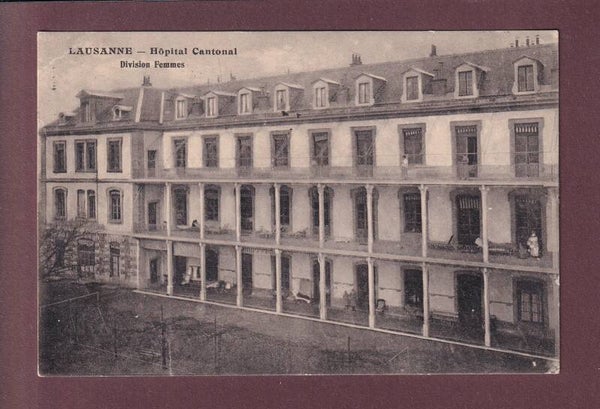 LAUSANNE - Hôpital cantonal - Division femmes - 1922 // pli d'angle //