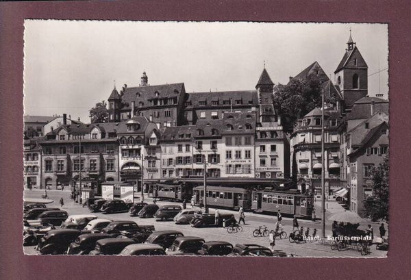 BASEL - Barfüsserplatz - Auto - Tram