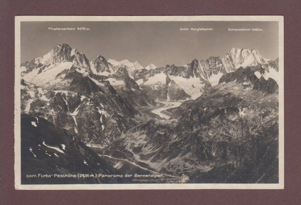 FURKA-PASSHÖHE - Panorama der Berneralpen - 1931