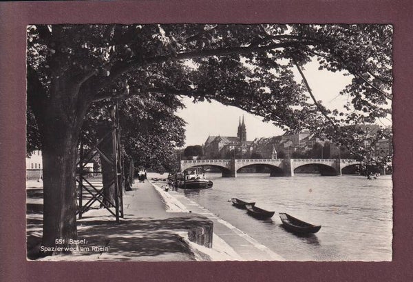 BASEL - Spazierweg am Rhein