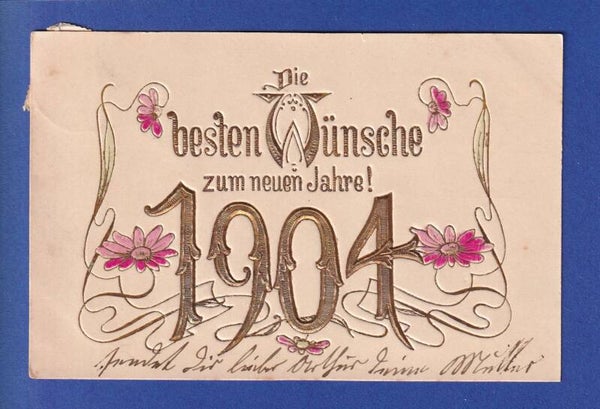 NEUJAHR - Blumen - 1904