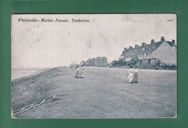 WHITSTABLE - Marine Parade Tankerton 1907 // corner fold //