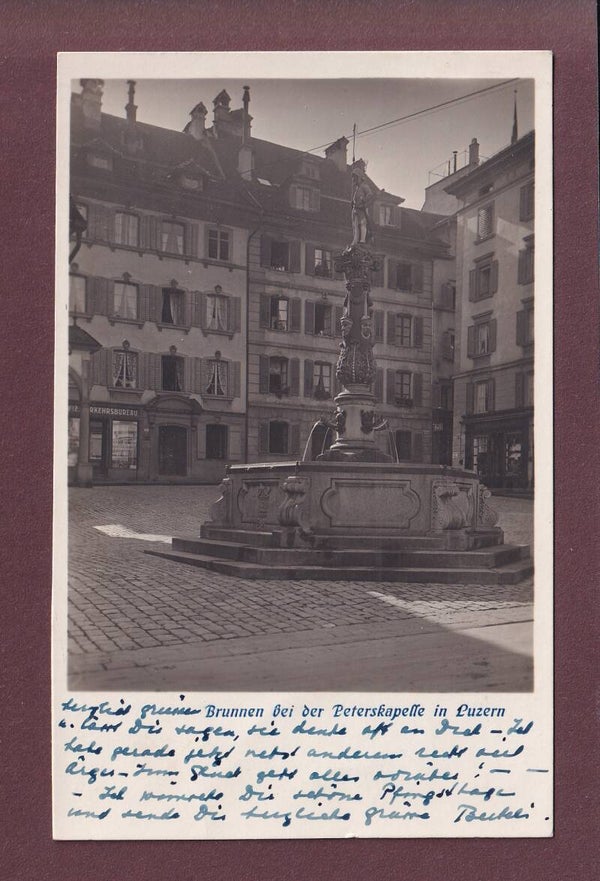 LUZERN - Brunnen bei der Peterskapelle - 1952