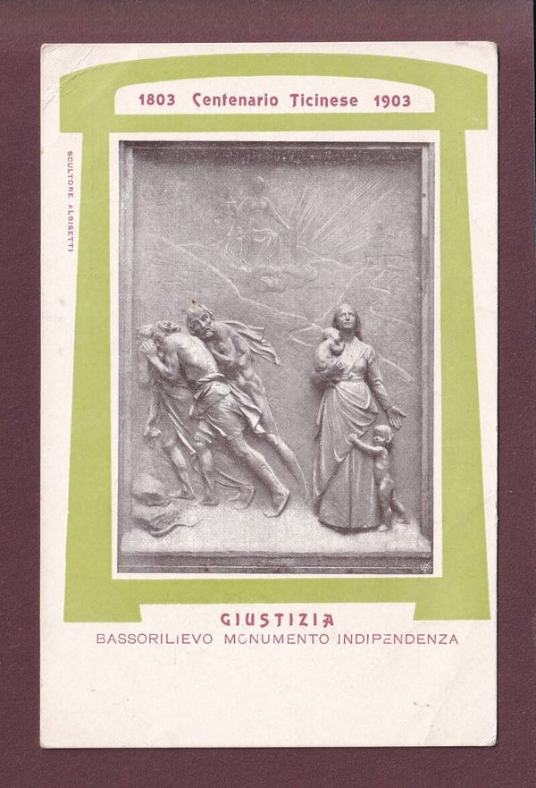 CENTENARIO TICINESE 1903 // plis d'angle //
