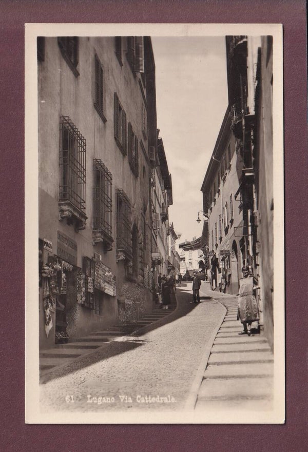 LUGANO - Via cattedrale - 1935