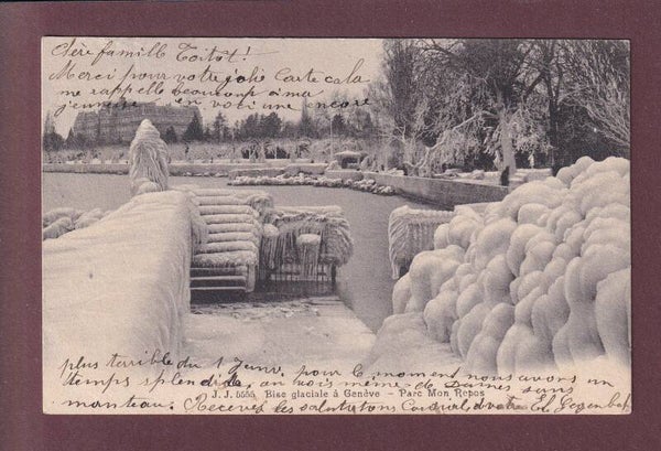 GENEVE - Bise glaciale - Parc Mon Repos - 1905