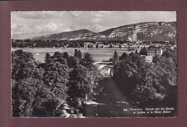 GENEVE - Entrée sur les quais - 1956
