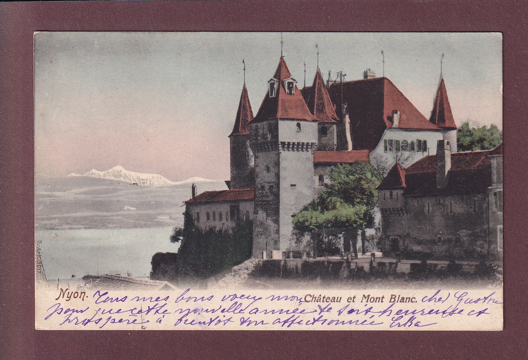 NYON - Château - Mont-Blanc - 1902