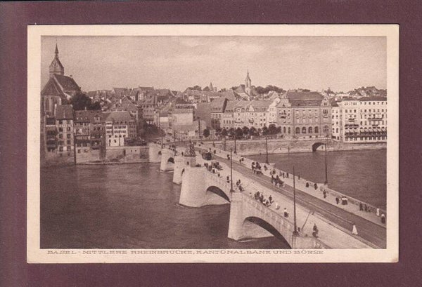 BASEL - Mittlere Rheinbrücke - 1919