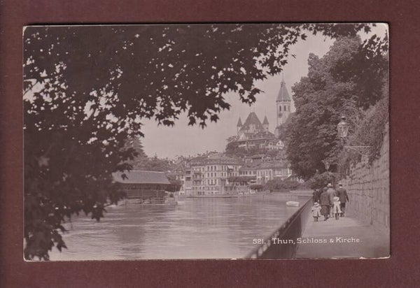 THUN - Am Quai - Schloss und Kirche - 1917