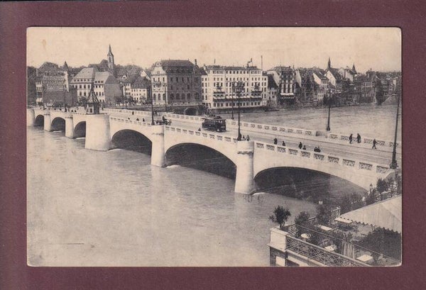 BASEL - Mittlere Rheinbrücke - Tram - 1908
