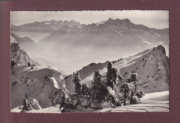LEYSIN - Dents du Midi vue de la Berneuse - 1959