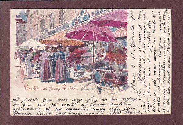 GENEVE - Marché aux fleurs - 1901 Vouga