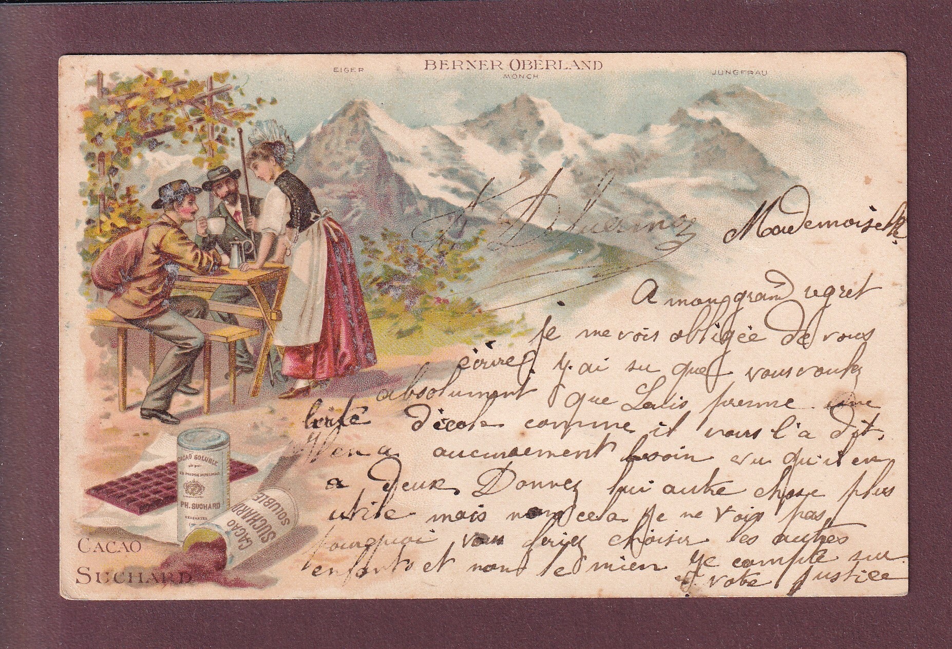 BERNER OBERLAND - Cacao Suchard // dos blessé //