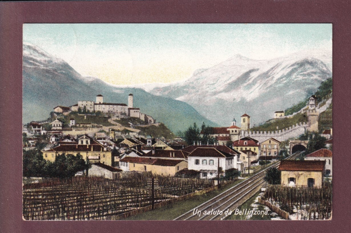 Un saluto da BELLINZONA - 1906 obl. Linéaire