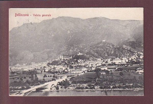 BELLINZONA - Veduta generale - 1916 Bahnpost
