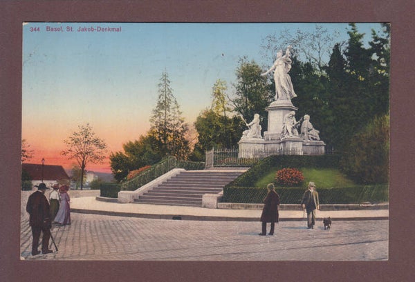 BASEL - St. Jakobsdenkmal - Leute - 1918