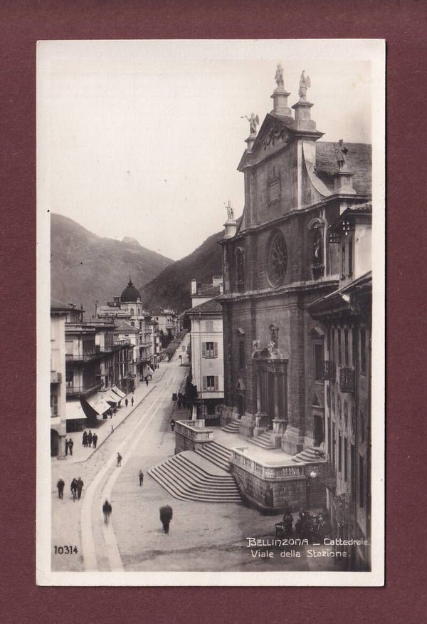 BELLINZONA - Cattedrale - Viale della Stazione - 1928