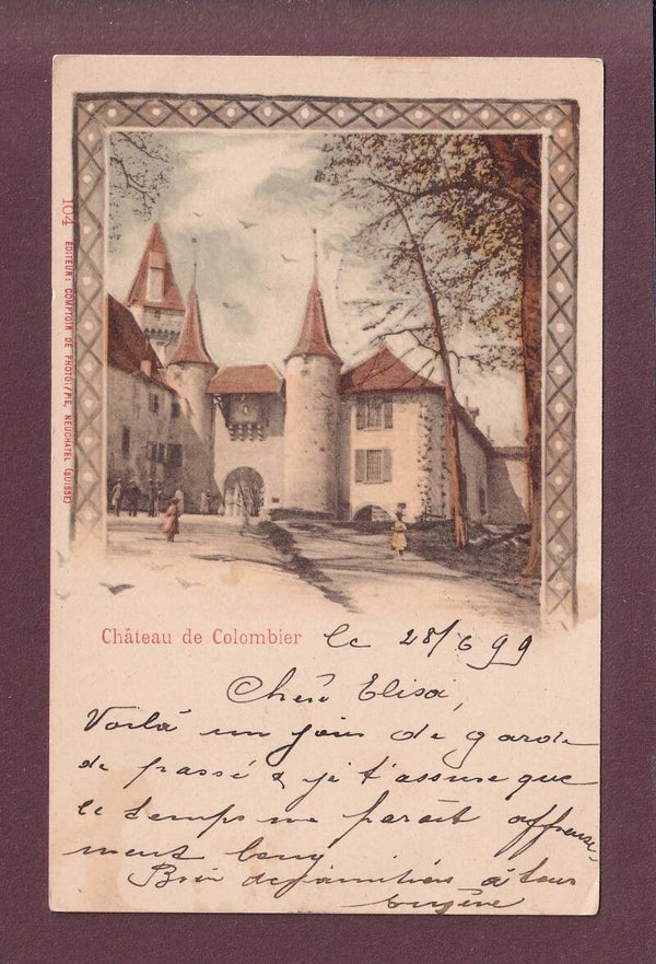 Château de COLOMBIER - 1899 - CPN Commissariat des guerres