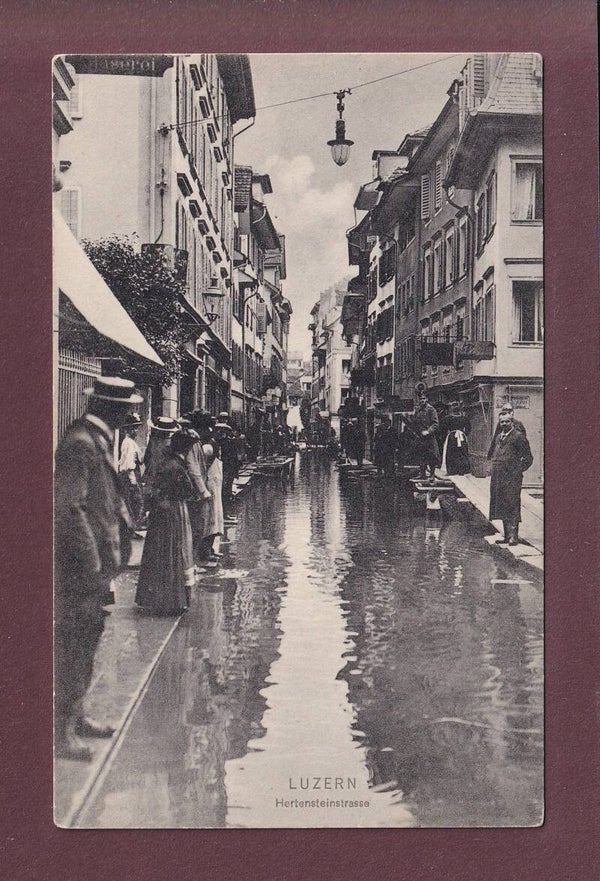 LUZERN - Hertensteinstrasse - Hochwasser 1910