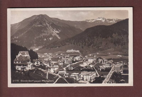 DAVOS-DORF gegen Pischahorn - 1923 // kleiner Eckbug //
