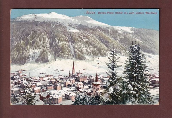 DAVOS-PLATZ vom untern Waldweg - 1913 // Loch //