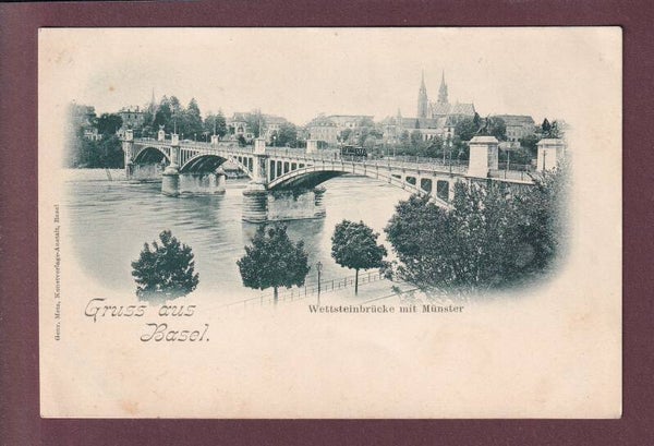GRUSS AUS BASEL - Wettsteinbrücke - Tram