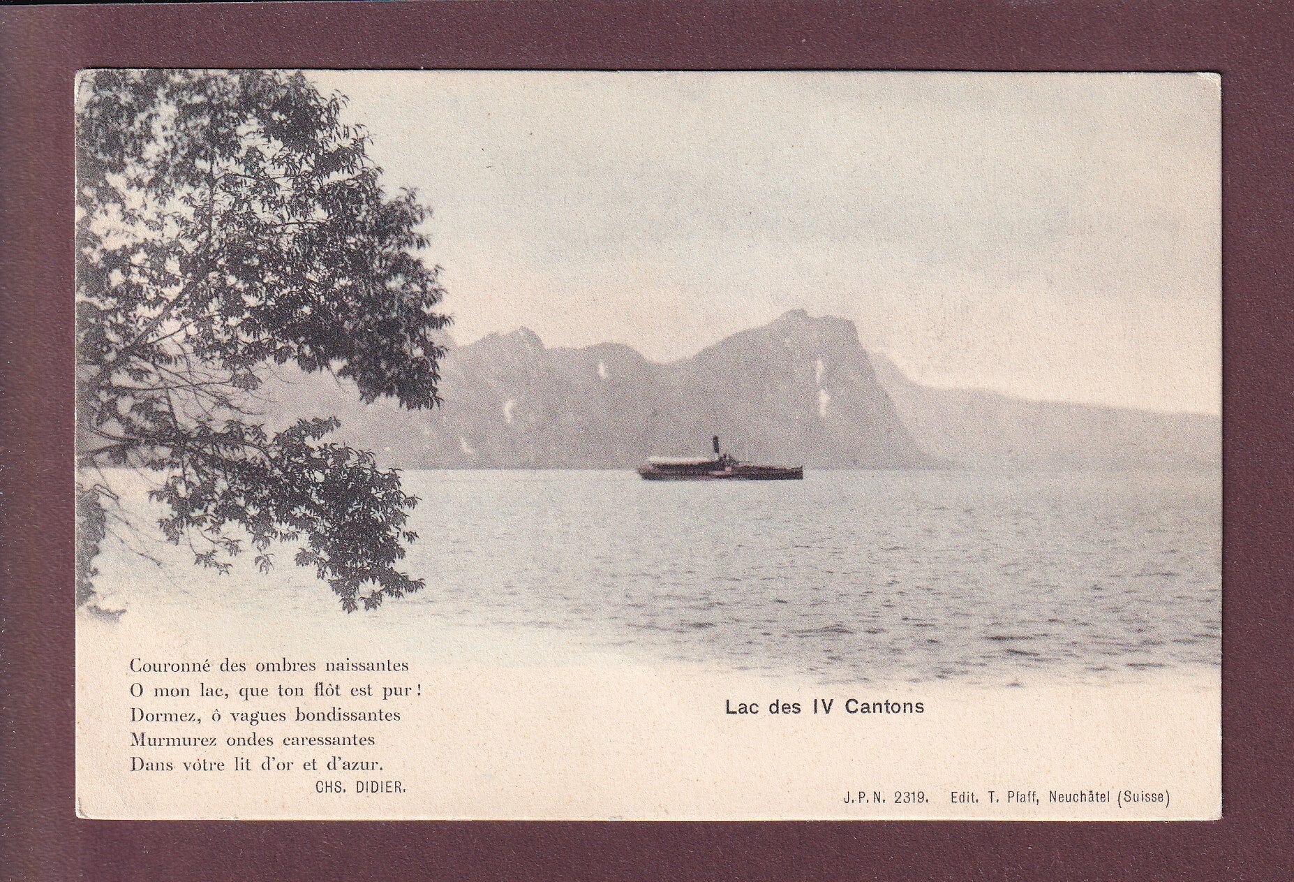 LAC DES IV CANTONS - Poème