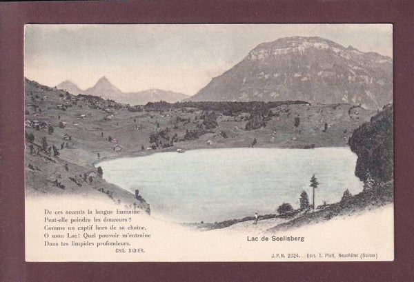 LAC DE SEELISBERG - Poème