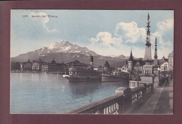 LUZERN - Schiff - Pilatus - 1914 Frankatur