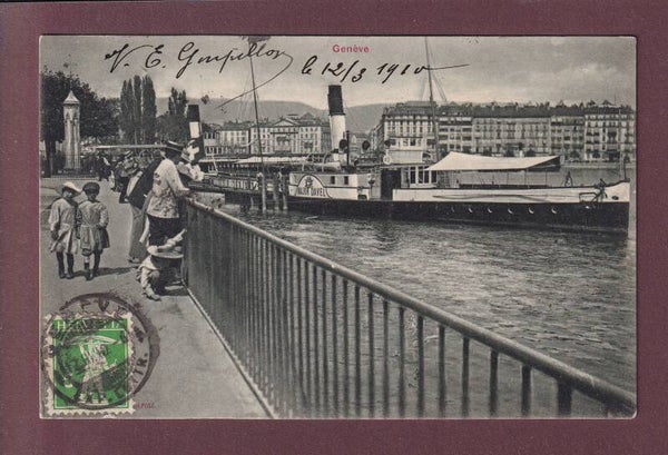 GENEVE - Bateau CGN Major Davel - 1910