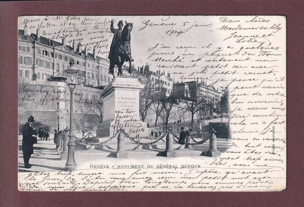 GENEVE - Monument Dufour - 1904