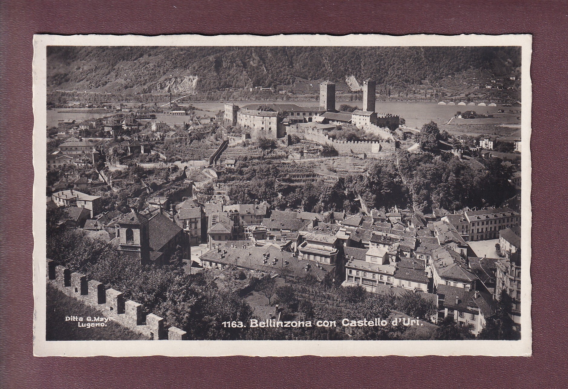 BELLINZONA con Castello d'Uri - 1930