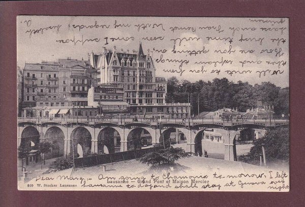 LAUSANNE - Grand Pont Maison Mercier - 1905 // léger pli //
