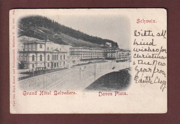 DAVOS-PLATZ - Grand Hotel Belvedere - 1898 // Eckbug //