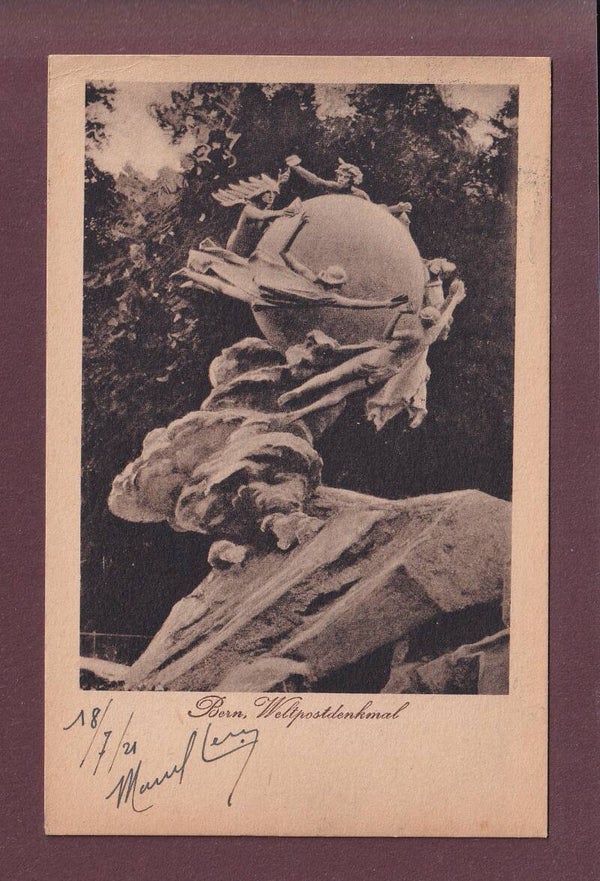 BERN - Welpostdenkmal - 1921