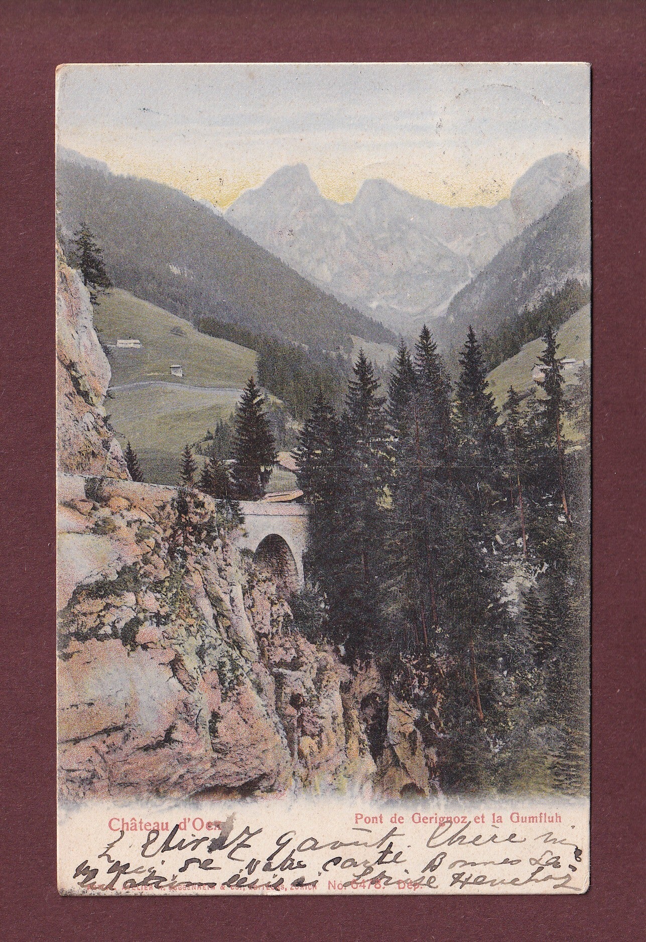 CHÂTEAU D'OEX - Pont de Gerignoz - 1905