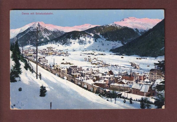 DAVOS mit Schatzalpbahn - 1917